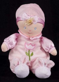 Kids Preferred Girl Doll Pink Bunny Feet Tulip Flower Plush Lovey